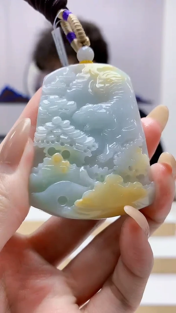 未镶嵌定制翡翠4688MM-毛货挂件145
