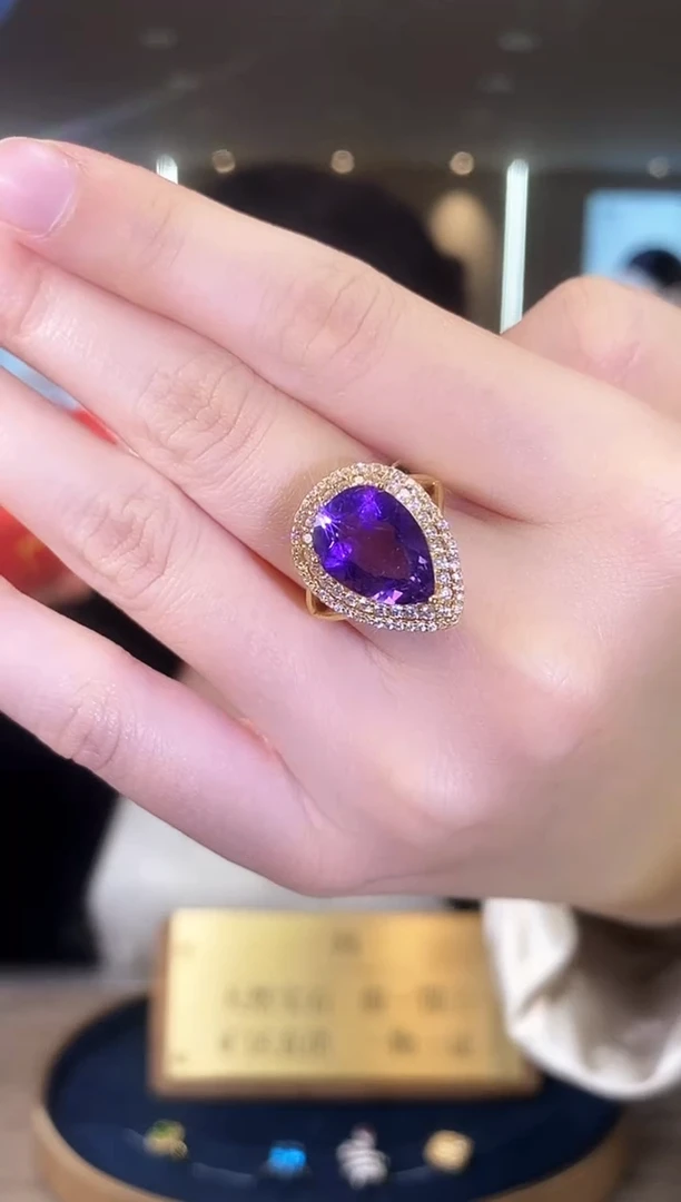 【闪购商品】水晶戒指银S925镶嵌09天然宝石