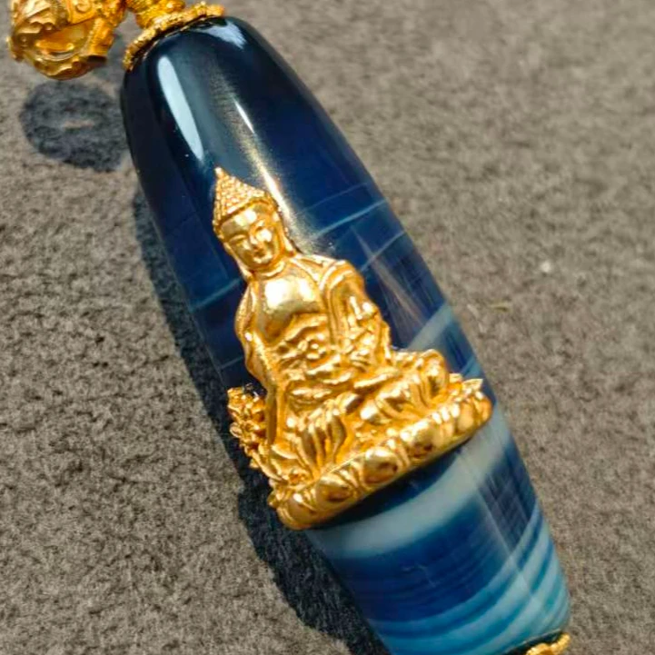 非金属布艺吊坠 【美萍藏传】蓝沁药师/锁骨链