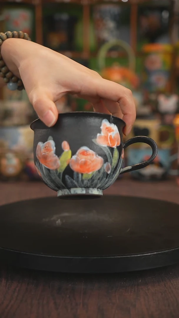 紫砂油画手绘釉下彩