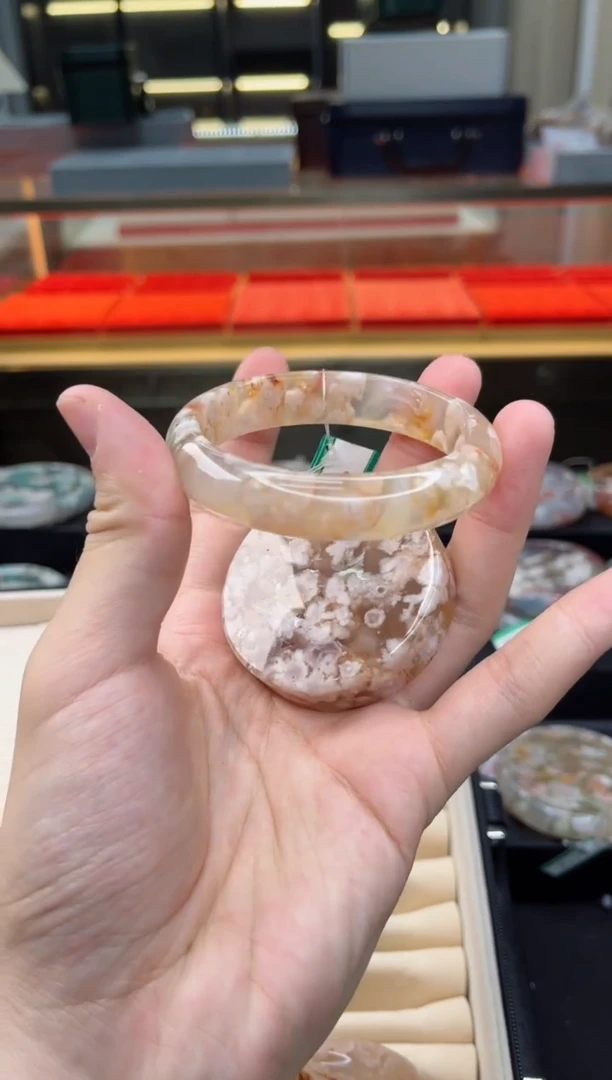 石英质玉手镯未镶嵌57圈口（赠送镯心）66583036