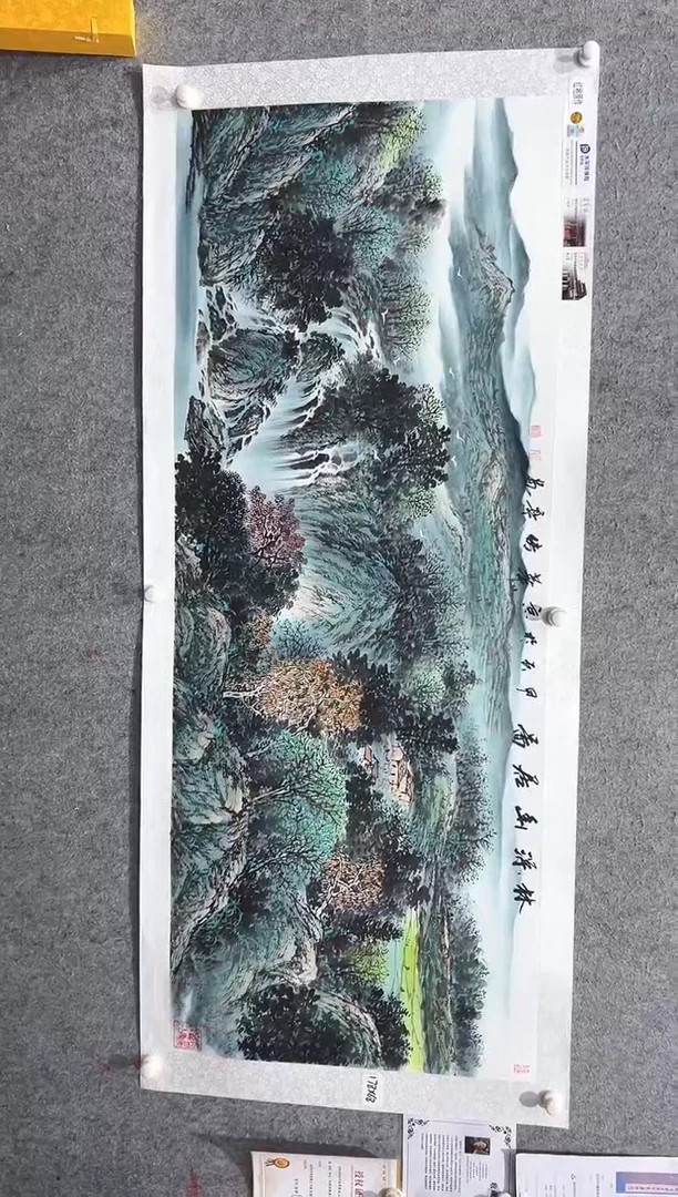 国画张传亭老师的红袍作品