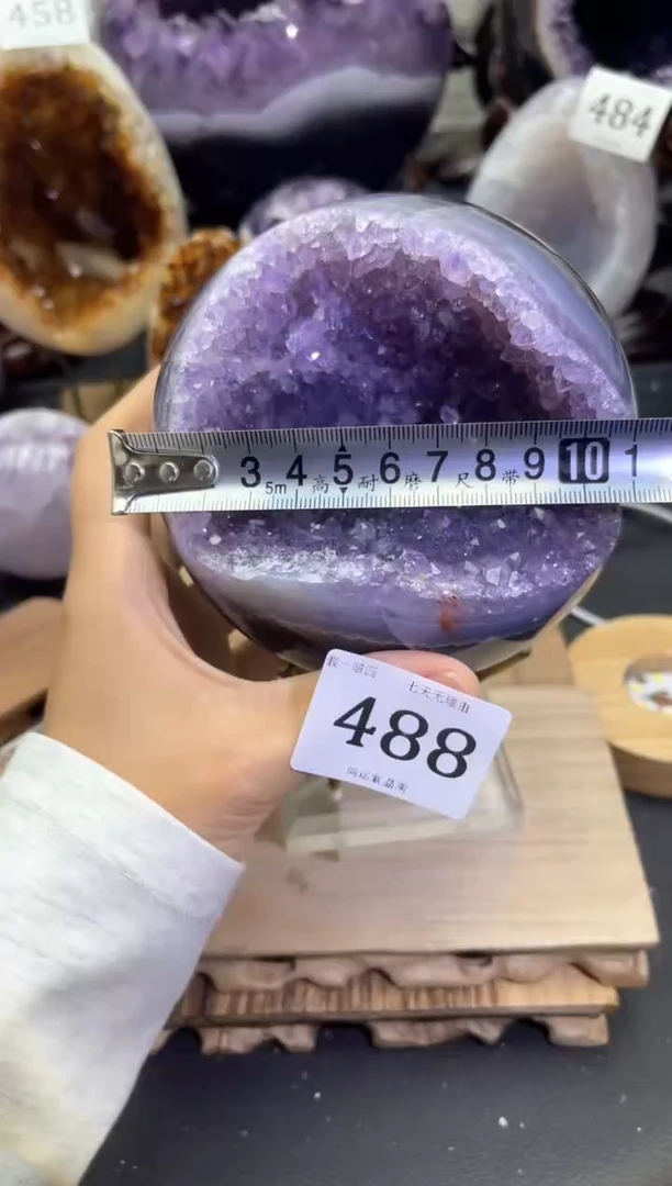 未镶嵌大型摆件（非配饰）紫晶489号开口笑