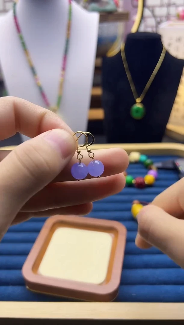 【闪购商品】翡翠耳饰14K金镶嵌E216