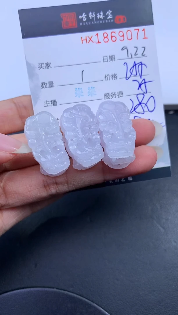 未镶嵌挂件翡翠哈轩 挂件1（多样性发其一）