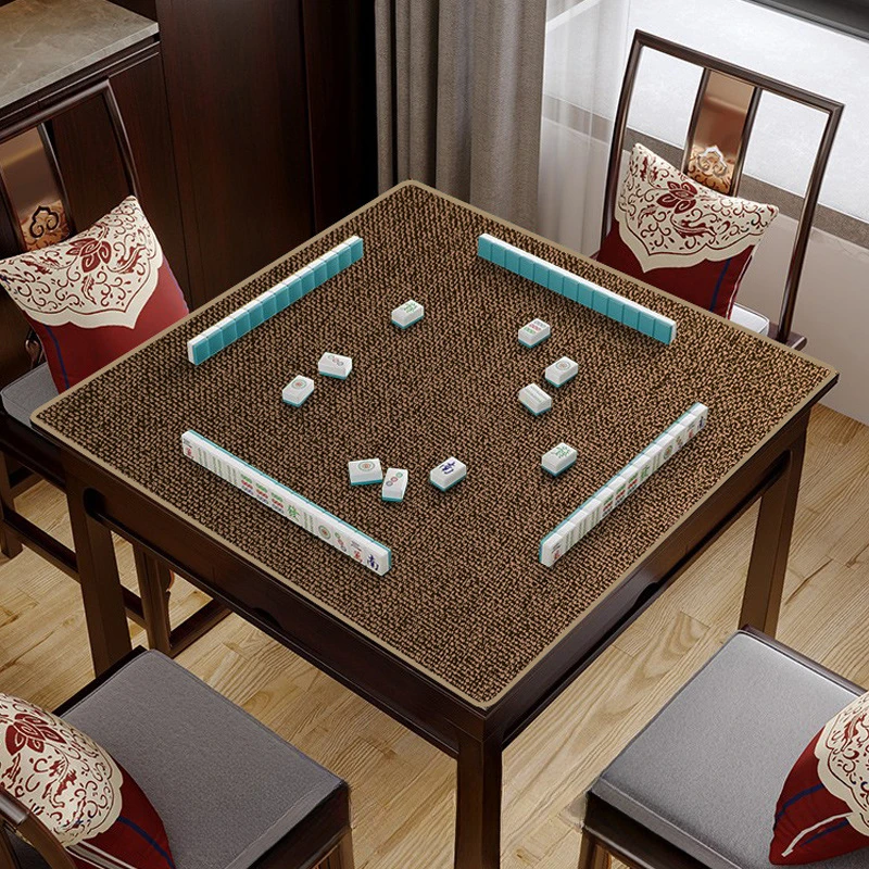 麻将桌布垫子亚麻家用加厚消音防滑手搓麻将布麻将垫棋牌桌布垫子