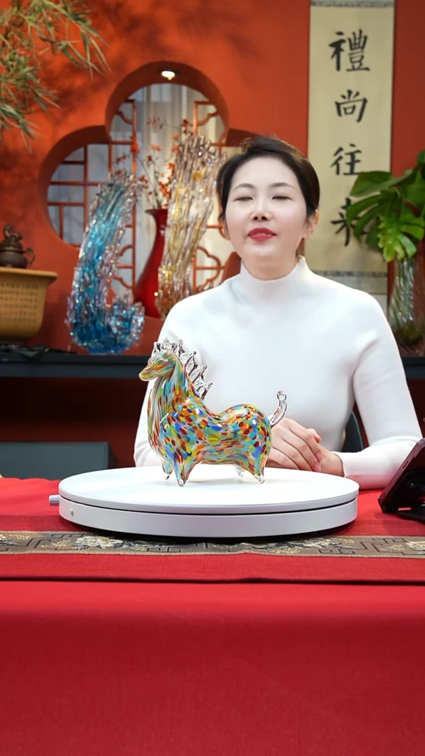 手工艺品琉璃唐马