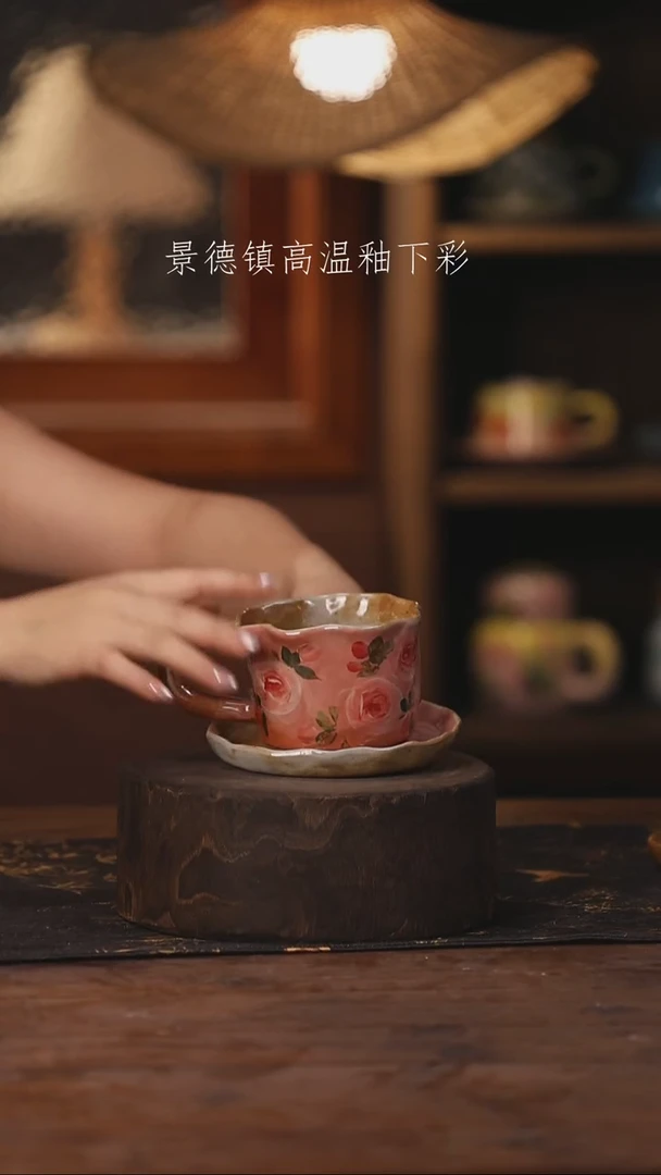 陶瓷景德镇高温釉下手绘陶瓷005