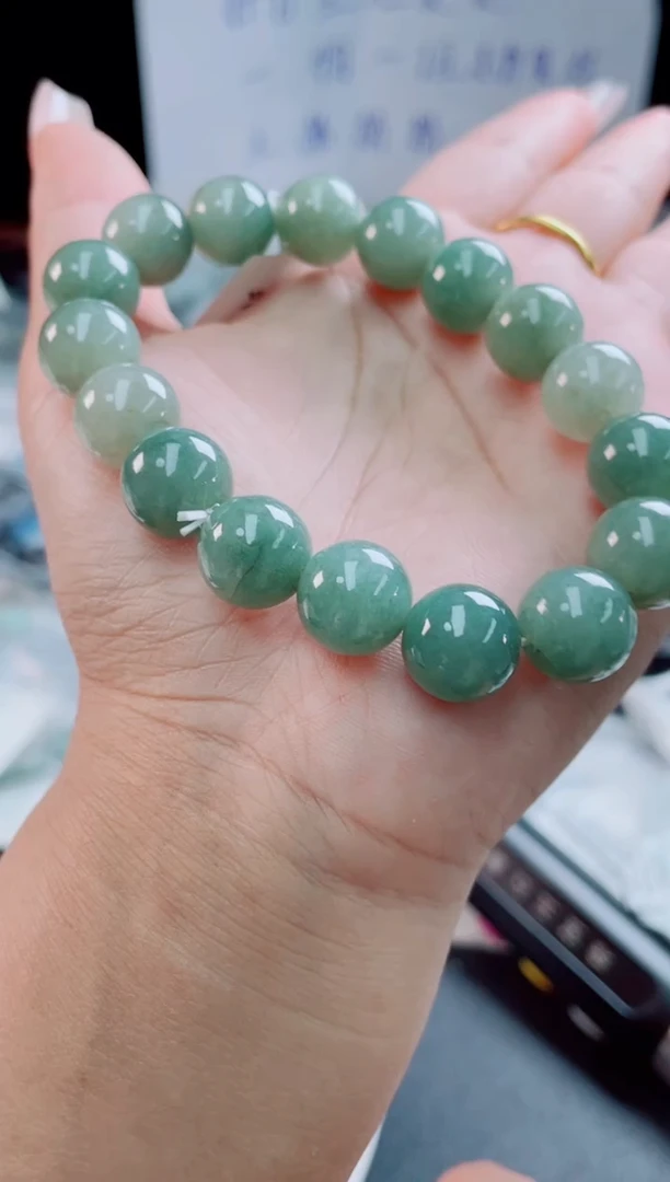 未镶嵌戒指翡翠珠串12+
