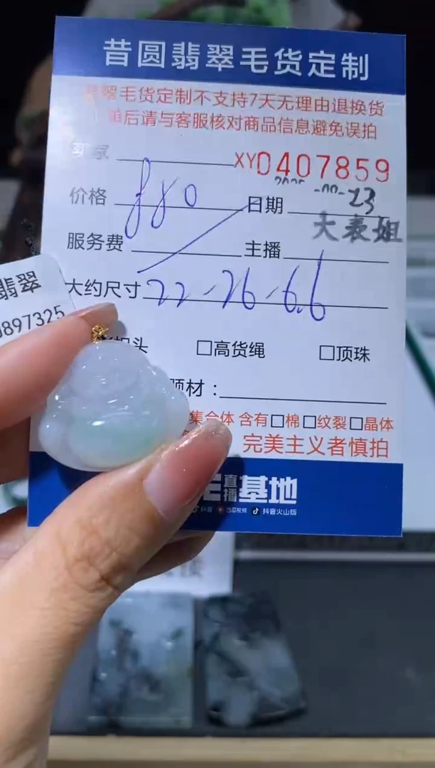 颈饰18K金镶嵌翡翠翡翠4078