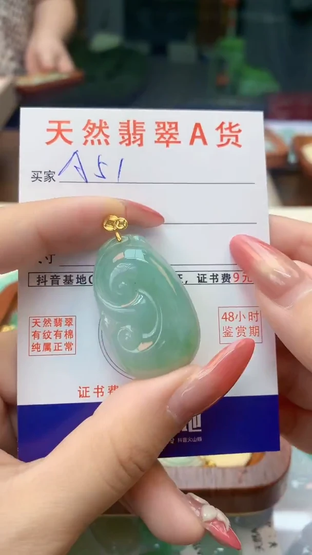 颈饰未镶嵌翡翠天然A货翡翠挂件