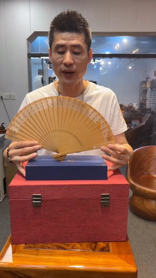 木实木创意手工摆件苏扇