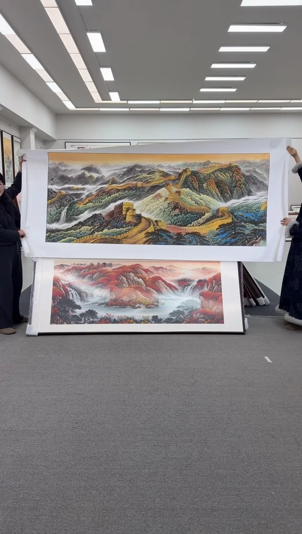 国画手绘   万里长城  280*124