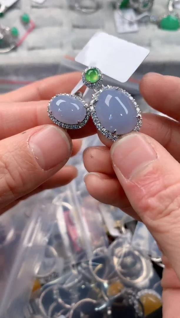 银S925镶嵌戒指翡翠666   10