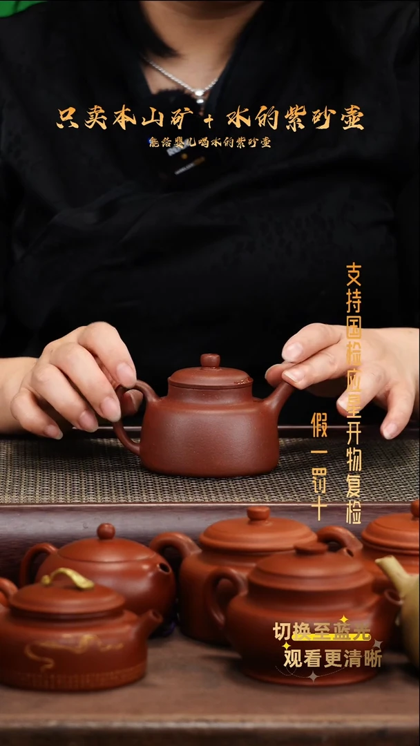 茶壶紫砂原矿底槽青 言心