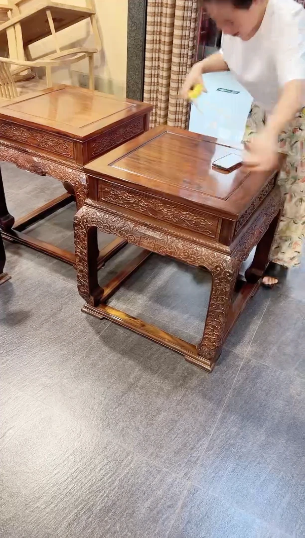 花梨木类家具印尼黑酸枝阔叶黄檀小方桌单张(60*60*73)