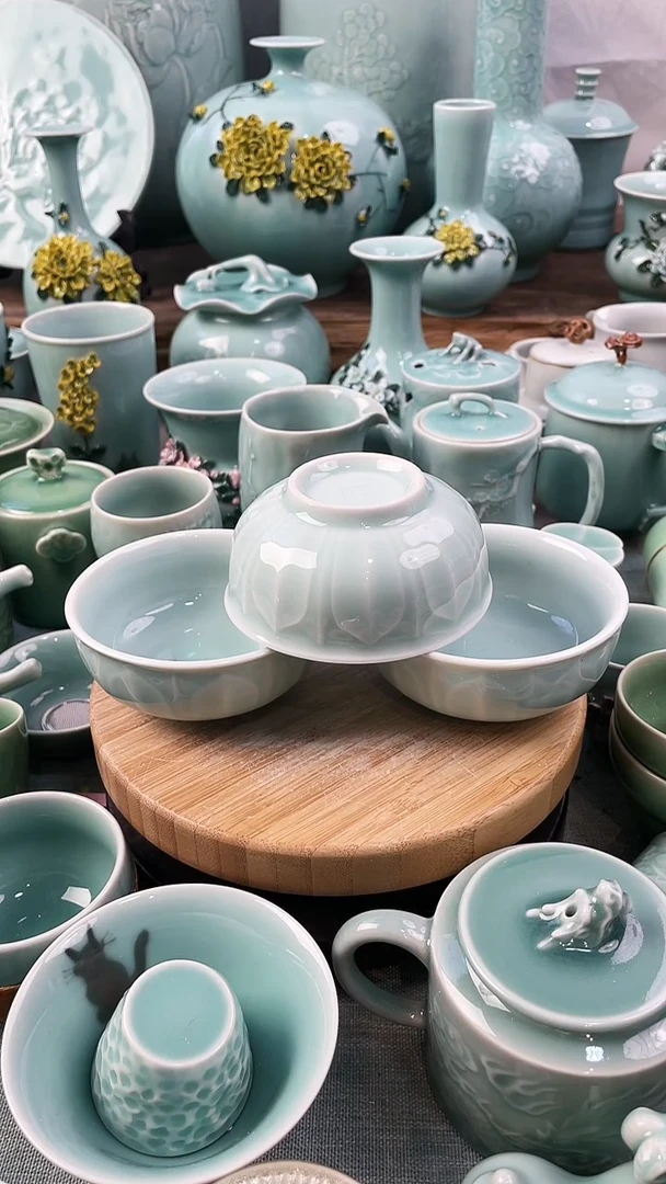 【闪购商品】3个 特价 微瑕 慧仙青瓷