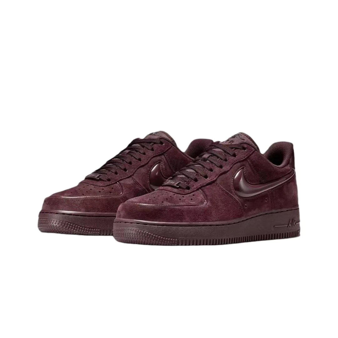NIKE/耐克官方女子酒红air Force 1空军一号流光风板鞋HV4406-600