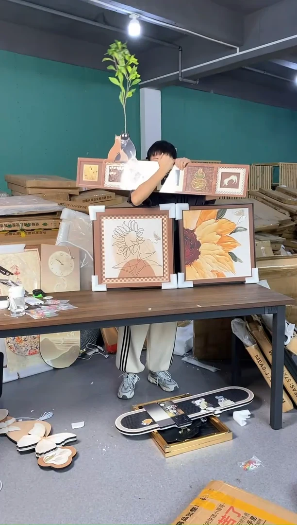 竖款50*50两个画+一米横款画