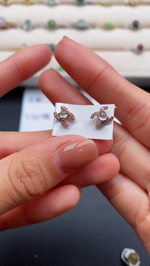 银S925镶嵌戒指翡翠6666666+3