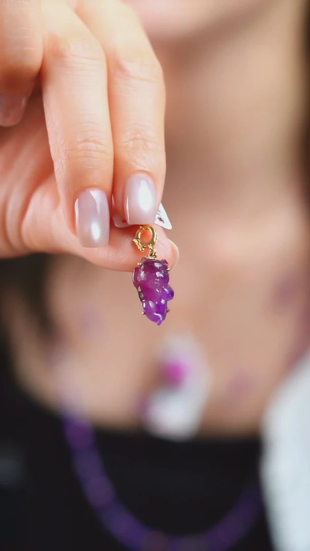 18K金镶嵌苏纪石（舒俱来）吊坠(不含链)1