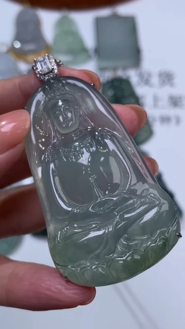 翡翠挂件18K金镶嵌用****01