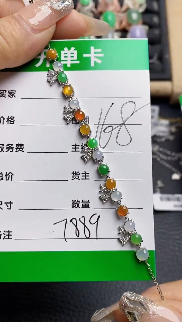 【闪购商品】翡翠戒指银S925镶嵌7889