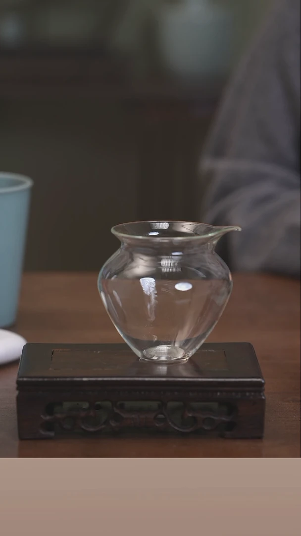 【闪购商品】清凉寺原产地仿古釉手工汝瓷玻璃公道杯