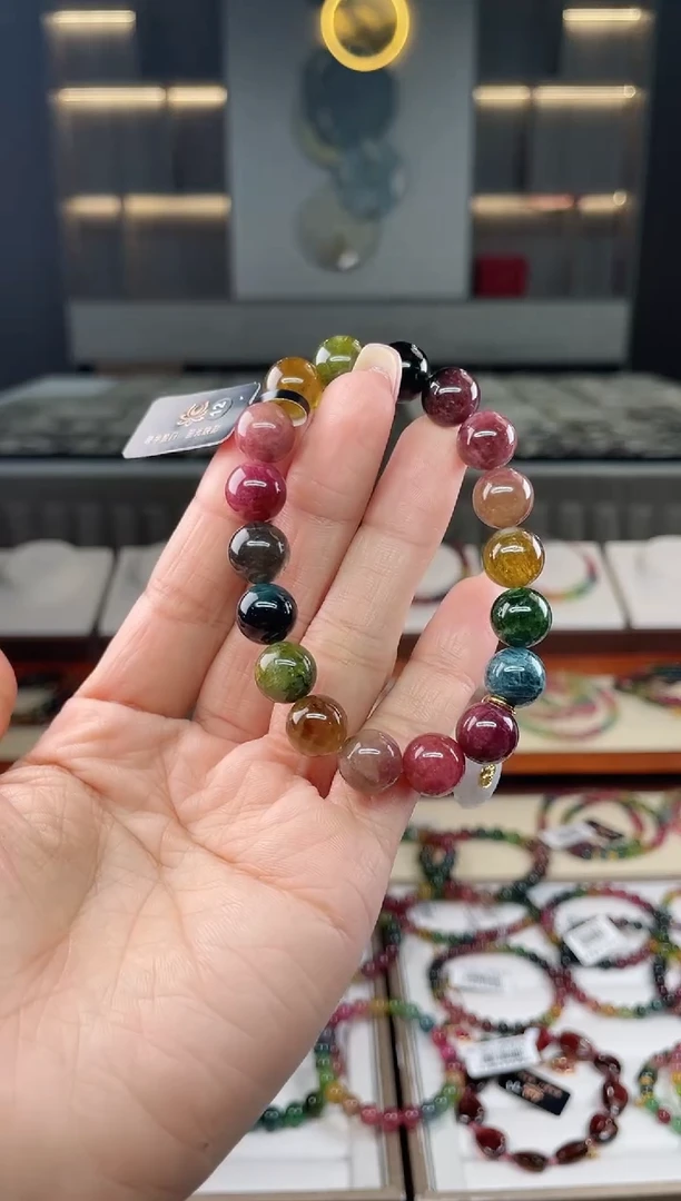 未镶嵌单圈手串10mm+碧玺（多样性发一条）T