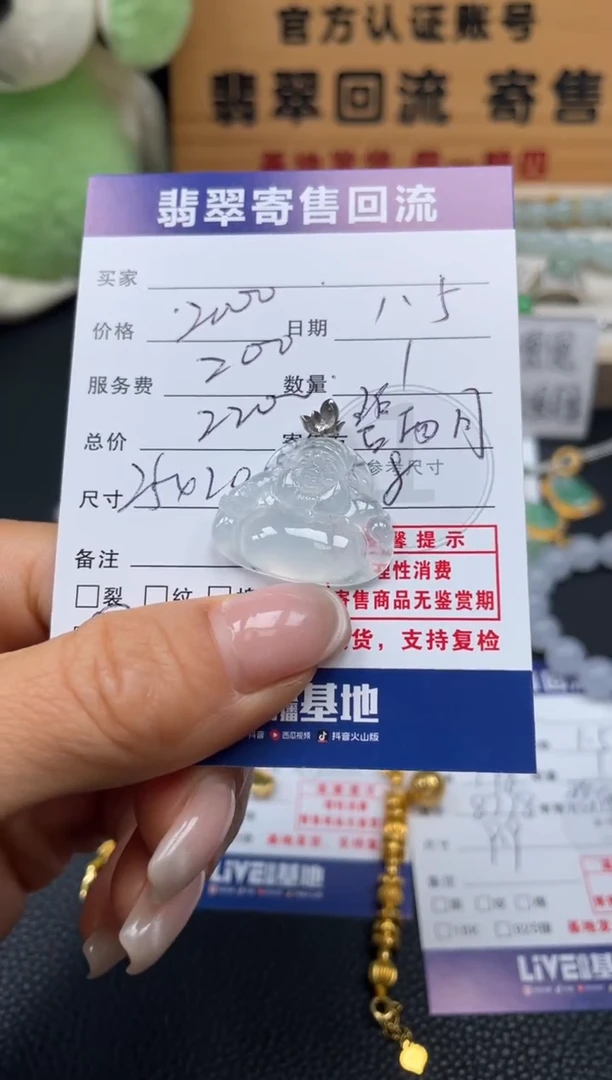 颈饰18K金镶嵌翡翠10153082