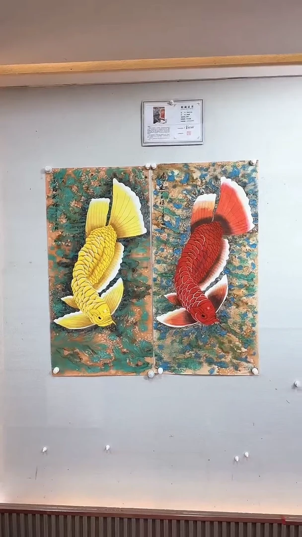 【闪购商品】国画金龙献瑞+鸿运呈祥双鱼/雷畅胜