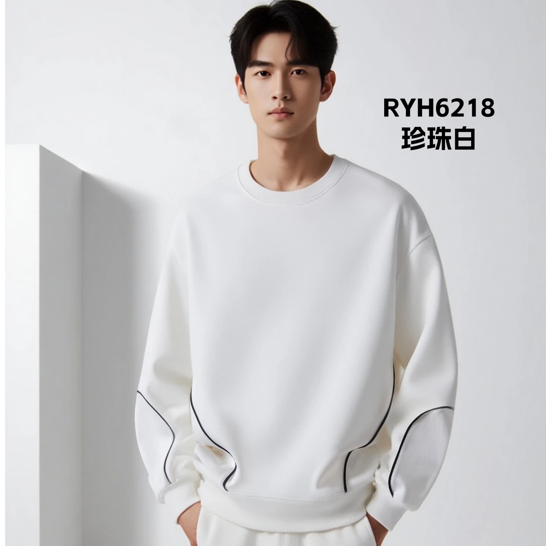 秋季新款长袖男套头卫衣圆领宽松简约时尚百搭潮流RYH6218