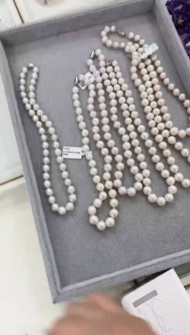 【闪购商品】淡水珍珠颈饰银S925镶嵌V0687淡水珍珠项链