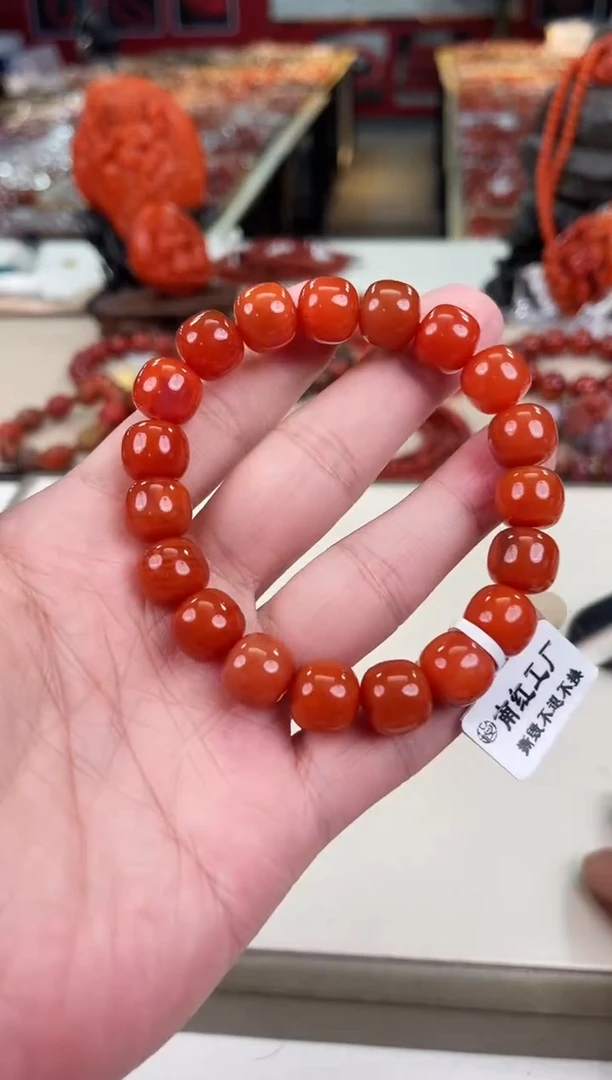 未镶嵌瓦西老型手串12+南红玛瑙（多样式发其一）