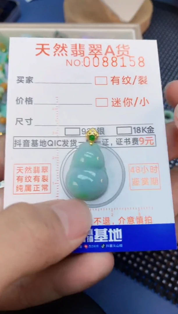 翡翠未镶嵌吊坠(不含链)1