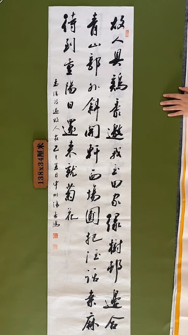 书法书法 张若鸿 尺寸138cm*34cm