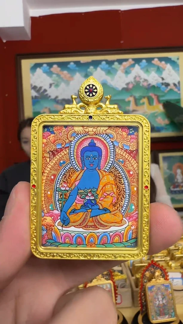 吊坠药老师-热贡纯手绘