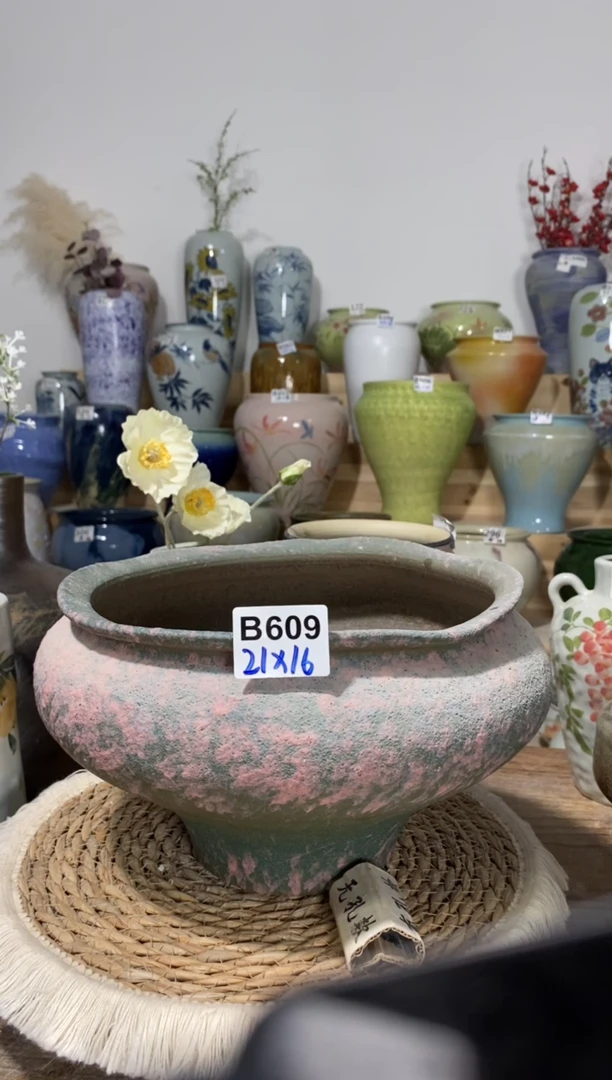 朱***胎景德镇瓷韵陶瓷花盆   手工制品 完美主义者慎拍 B609