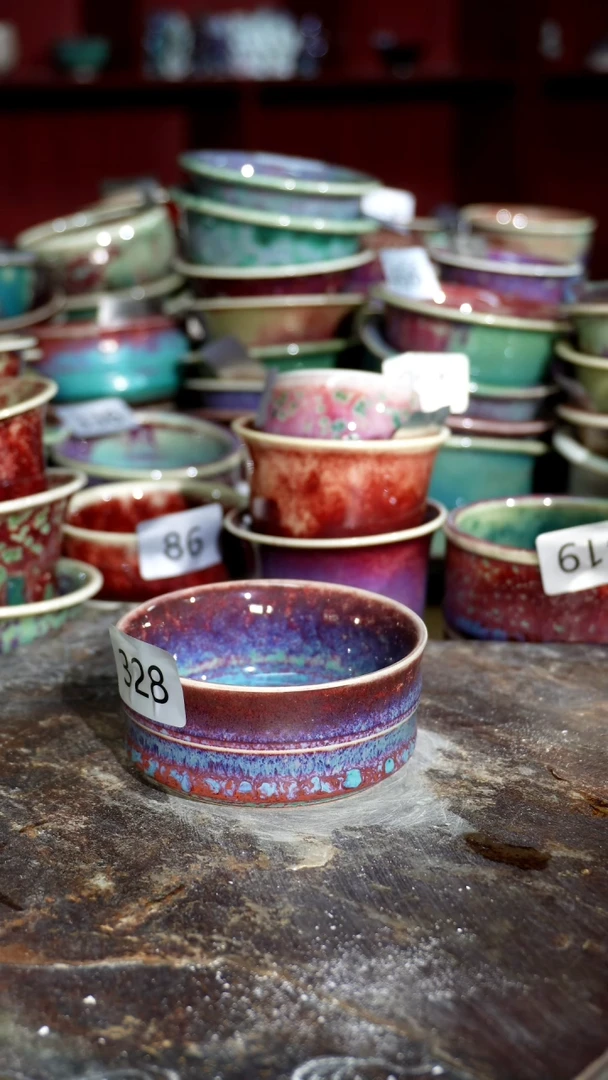 摆件精品窑变钧瓷茶器