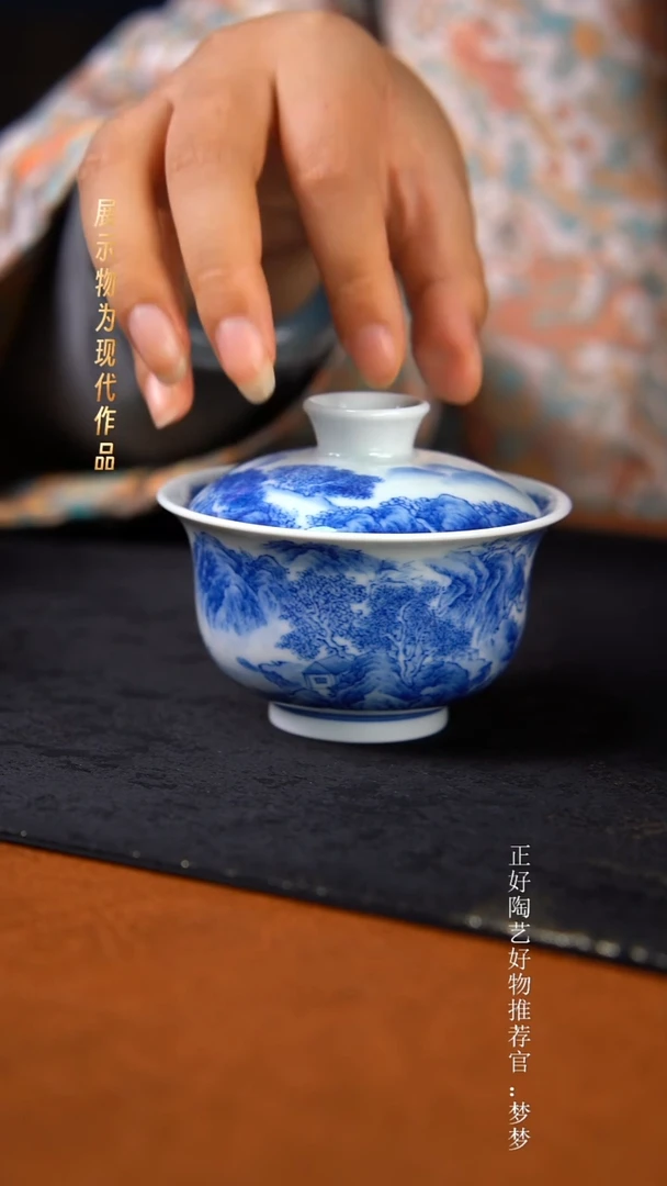 杯子陶景德镇手绘茶器