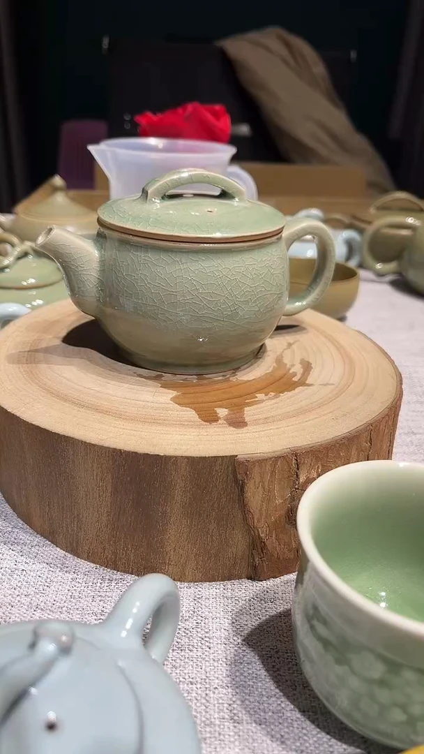 摆件陶原生态原矿青绿汉瓦