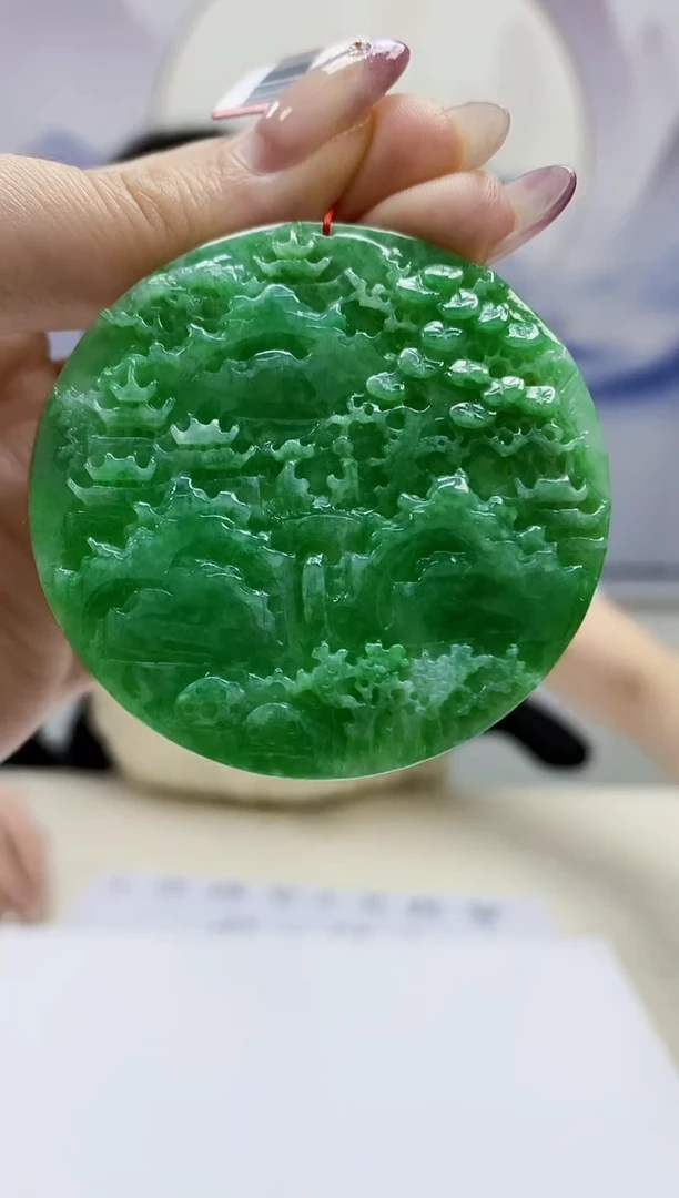 定制翡翠未镶嵌4852jw-毛货挂件赠珠链81