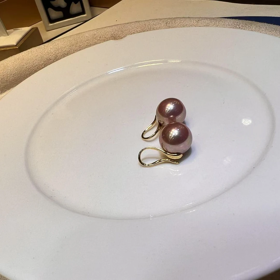 天然深海气质轻奢时尚母贝珠耳钉小众法式L-26