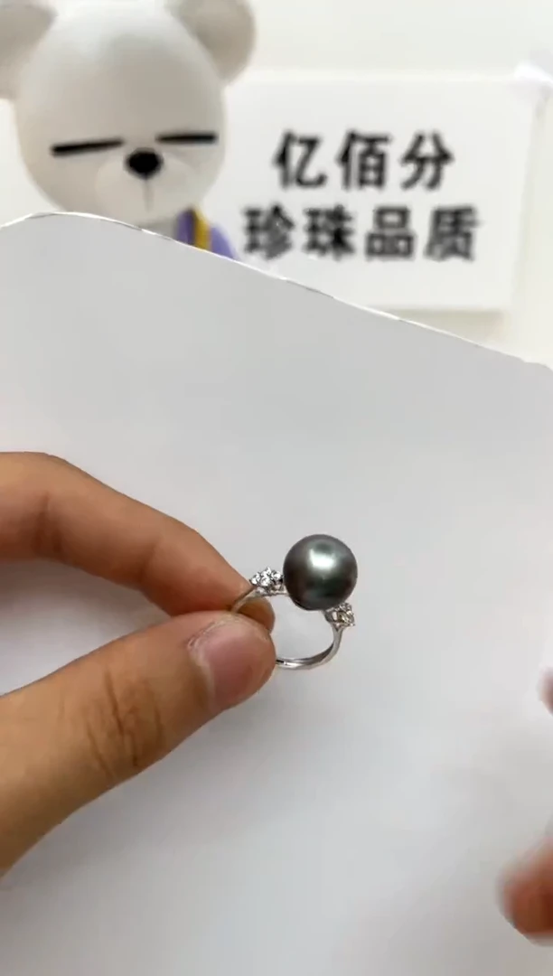 银S925镶嵌戒指海水珍珠12