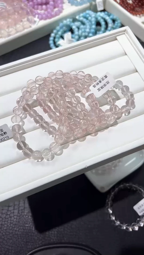 水晶手串未镶嵌1s多样性发其一【1条】默认微瑕9mm