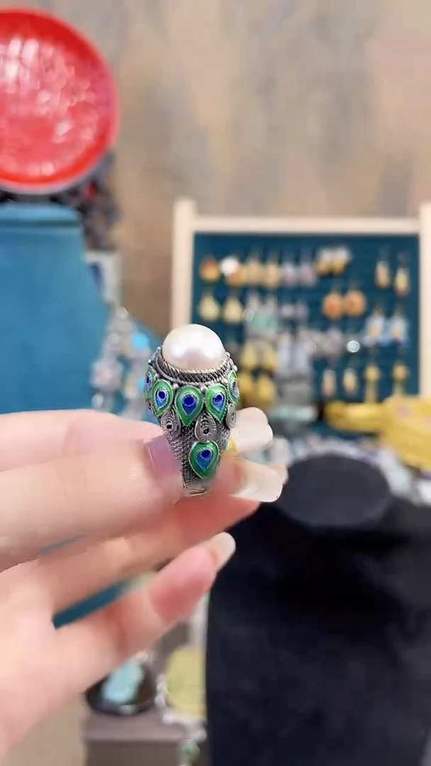 非遗手工花丝镶嵌戒指