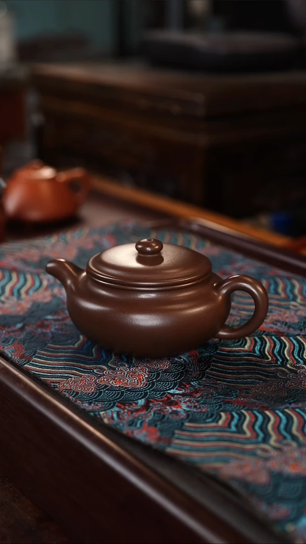 茶壶紫砂锡****光扁腹