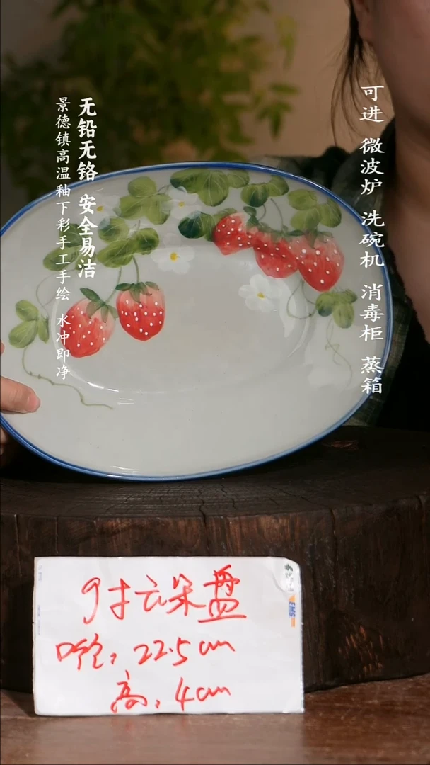 碗陶瓷景德镇高温瓷釉下彩手绘陶瓷