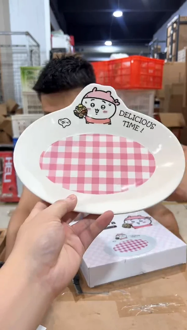 瓷片原盒吉伊格子餐盘
