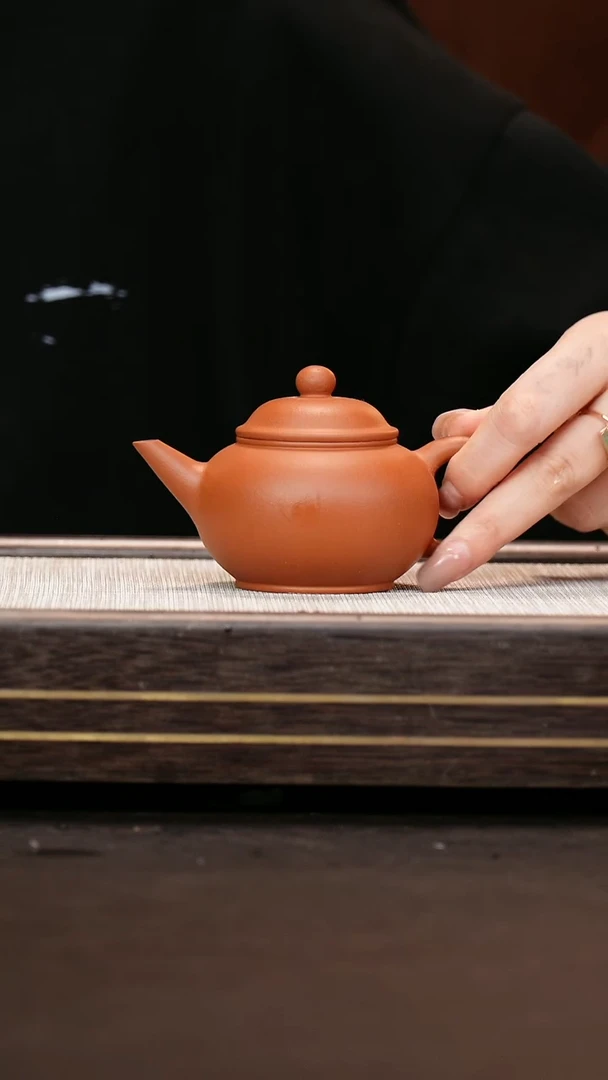 茶壶紫砂红泥   水平壶